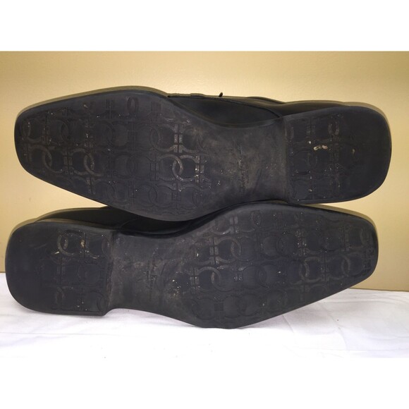 Salvatore Ferragamo 55774 Men Black lace up Oxford  SIZE  9.5 2 E